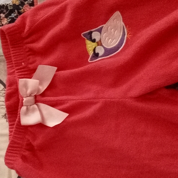 Bundle of Two,Cute Soft & Cozy, Fleece,Big Girls,PJ Bottoms with Owls,Size 7(S) - Picture 3 of 12